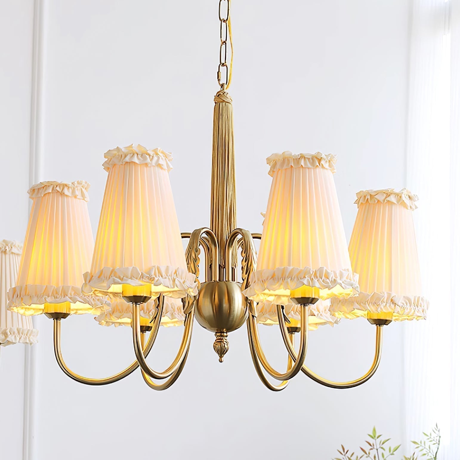 Ervaren Vintage Postmoderner Luxus Stoff-Kronleuchter-Letslighting