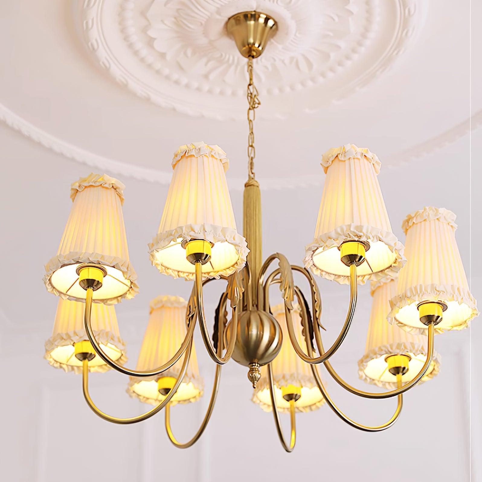 Faylin Vintage Messing Kronleuchter Gefeilt Schirme-Letslighting