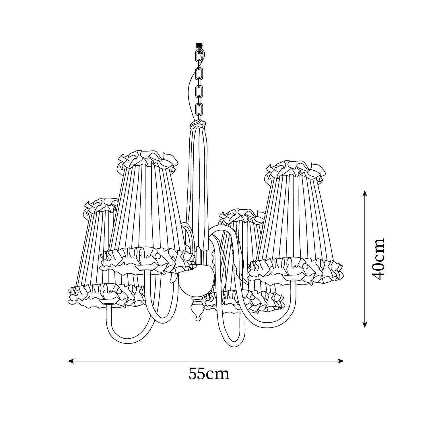Faylin Vintage Messing Kronleuchter Gefeilt Schirme-Letslighting