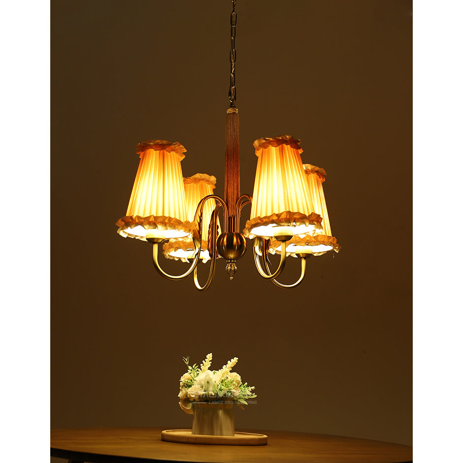 Ervaren Vintage Postmoderner Luxus Stoff-Kronleuchter-Letslighting