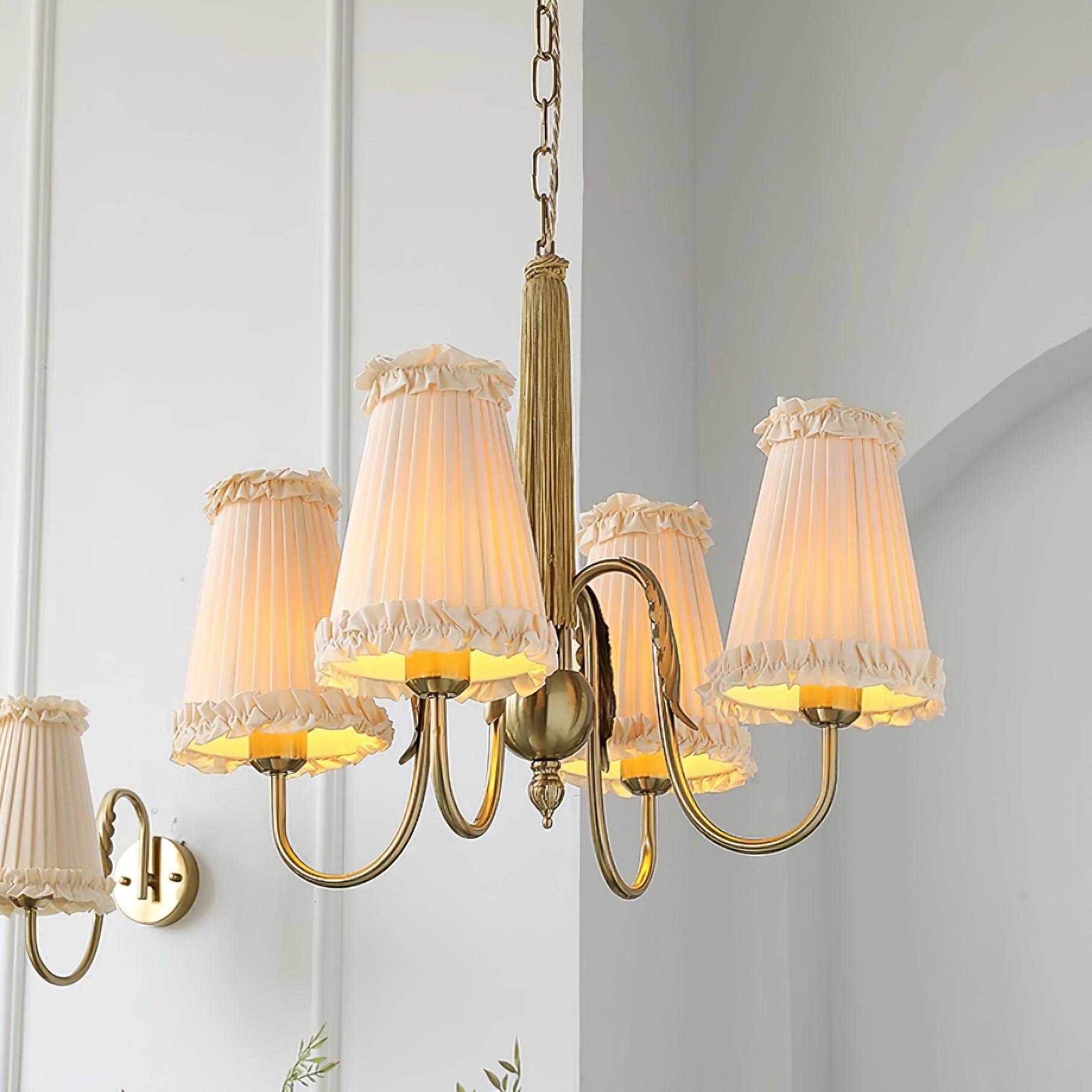 Faylin Vintage Messing Kronleuchter Gefeilt Schirme-Letslighting