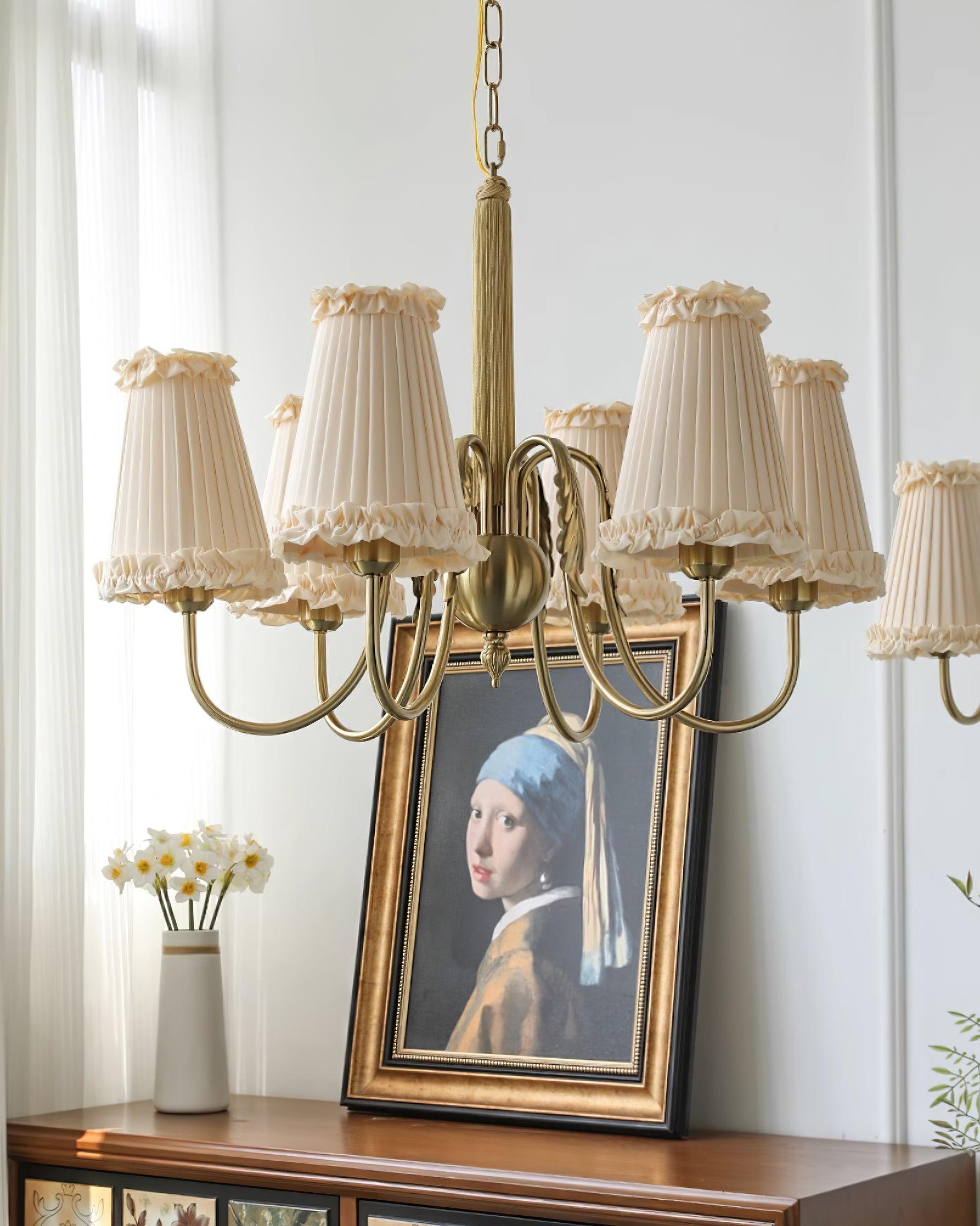 Faylin Vintage Messing Kronleuchter Gefeilt Schirme-Letslighting
