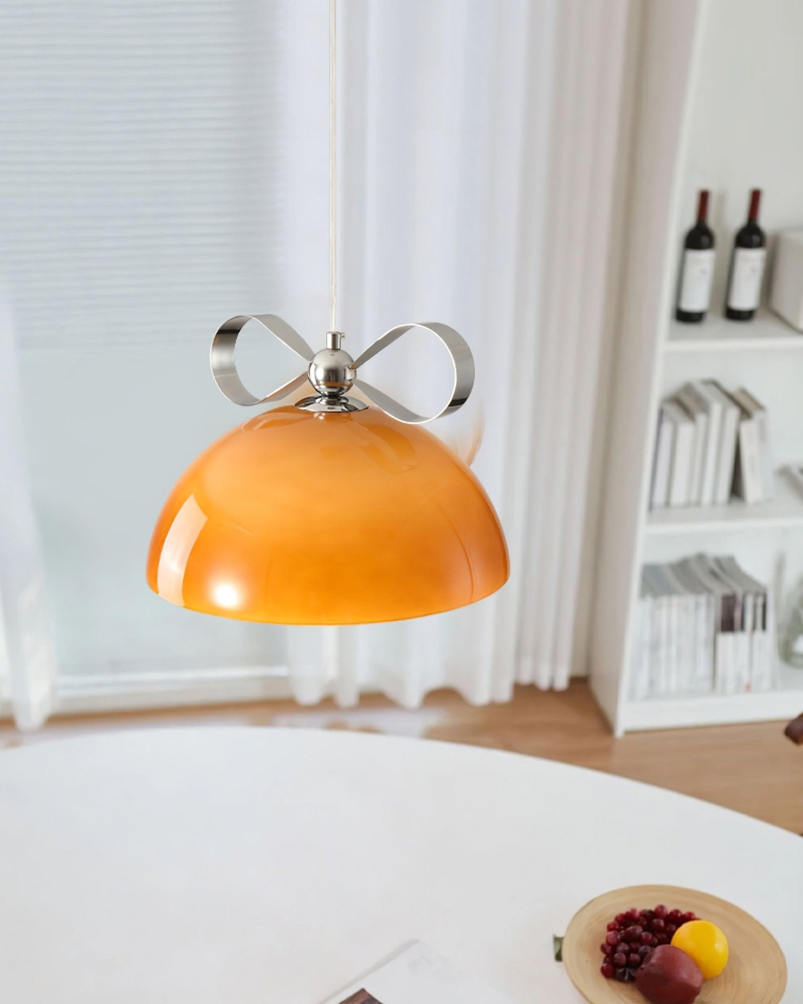 Lustra Minimalistische Pendelleuchte aus Bernsteinfarbenem Glas-Letslighting