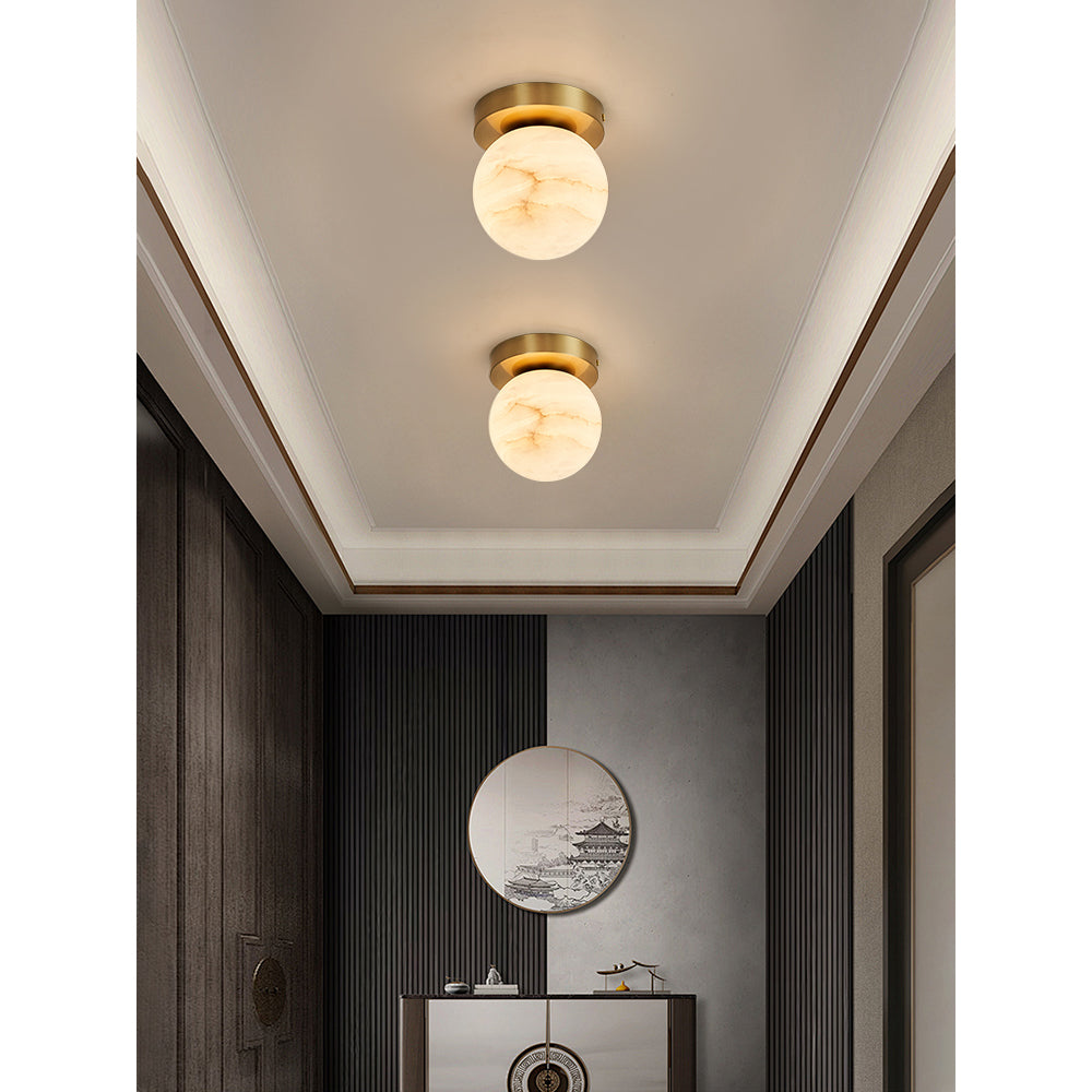 Cedoria Modern Minimalist Alabaster Ceiling Light - Letslighting