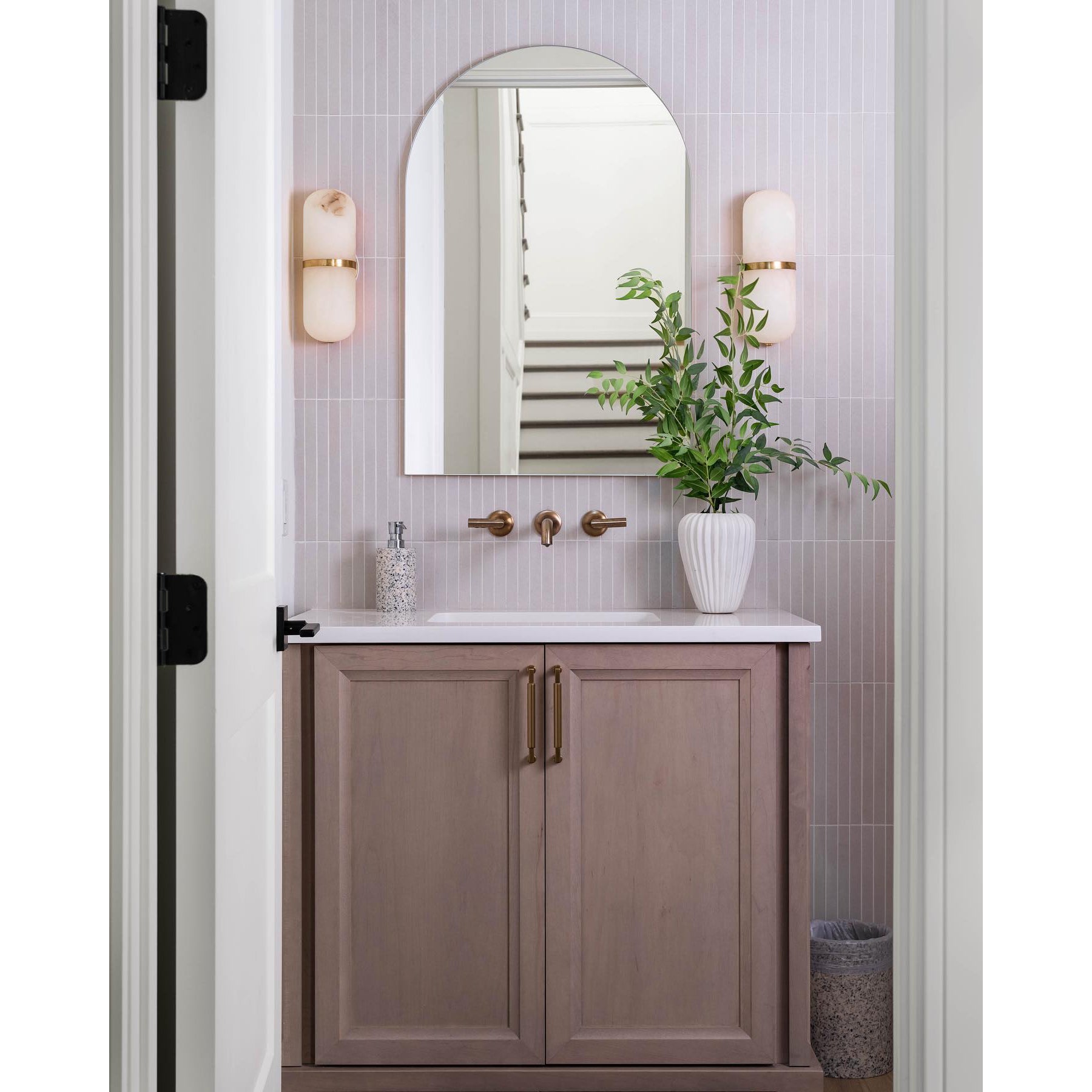 Symirel Modern Minimalist Pill Form Alabaster Sconce Wall Lamp - Letslighting