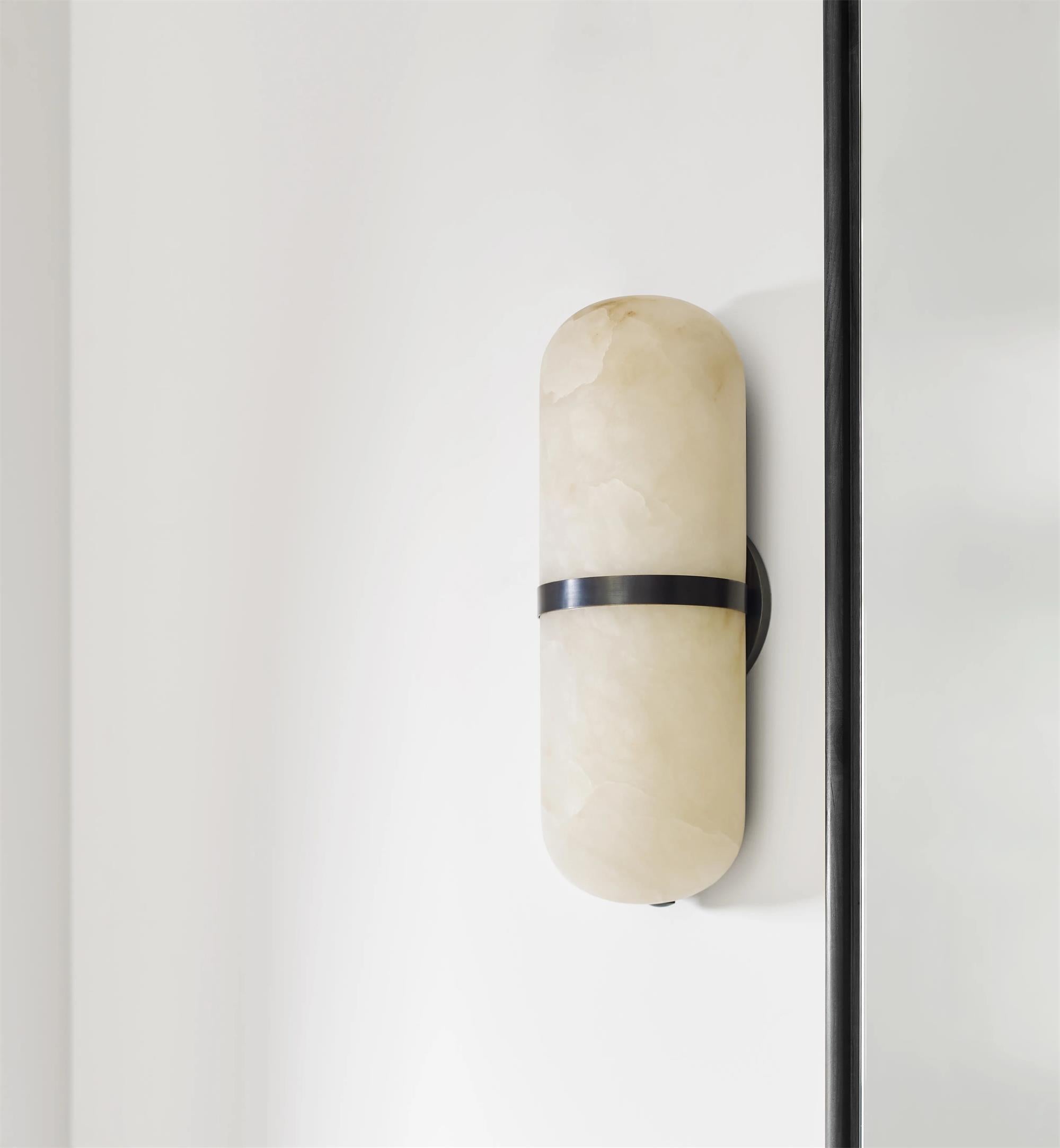 Symirel Modern Minimalist Pill Form Alabaster Sconce Wall Lamp - Letslighting