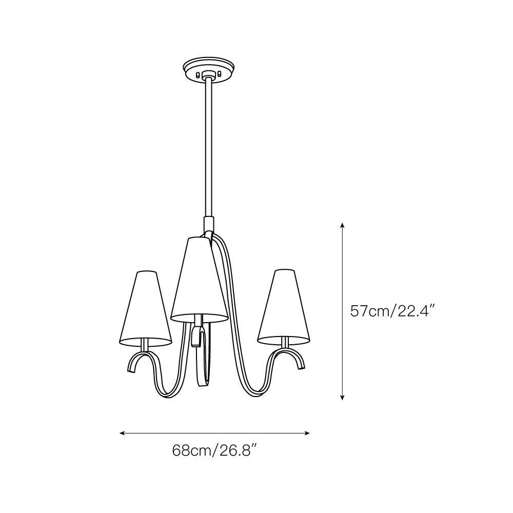Myvenen Industrieller Vintage-Kronleuchter aus Stoff-Letslighting