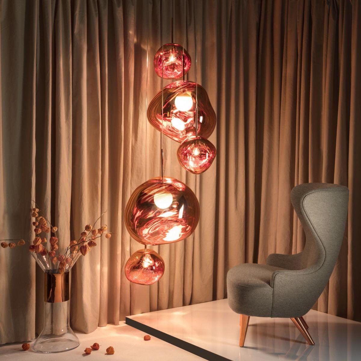 Solara Pendant Lamp Blown Glass Irregular Cluster Sculptural - Letslighting