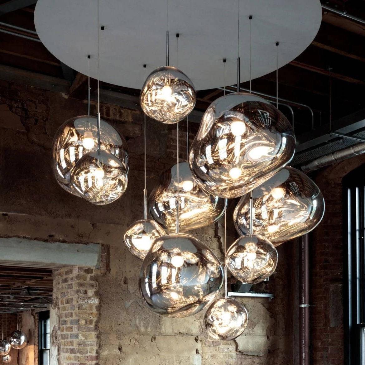 Solara Pendant Lamp Blown Glass Irregular Cluster Sculptural - Letslighting