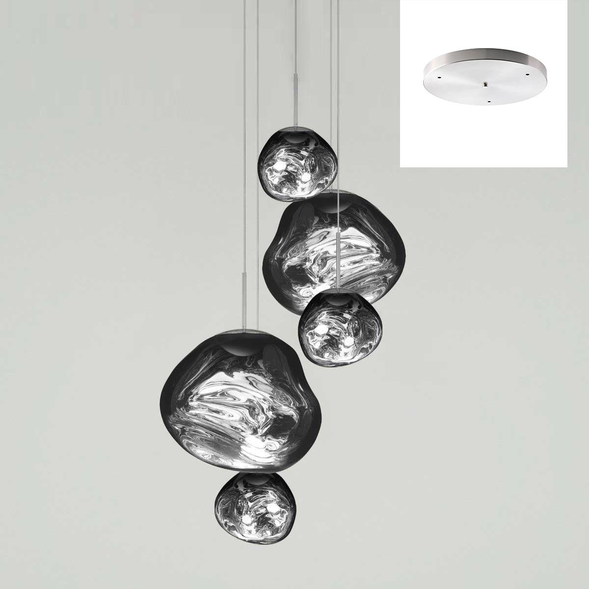 Solara Pendant Lamp Blown Glass Irregular Cluster Sculptural - Letslighting
