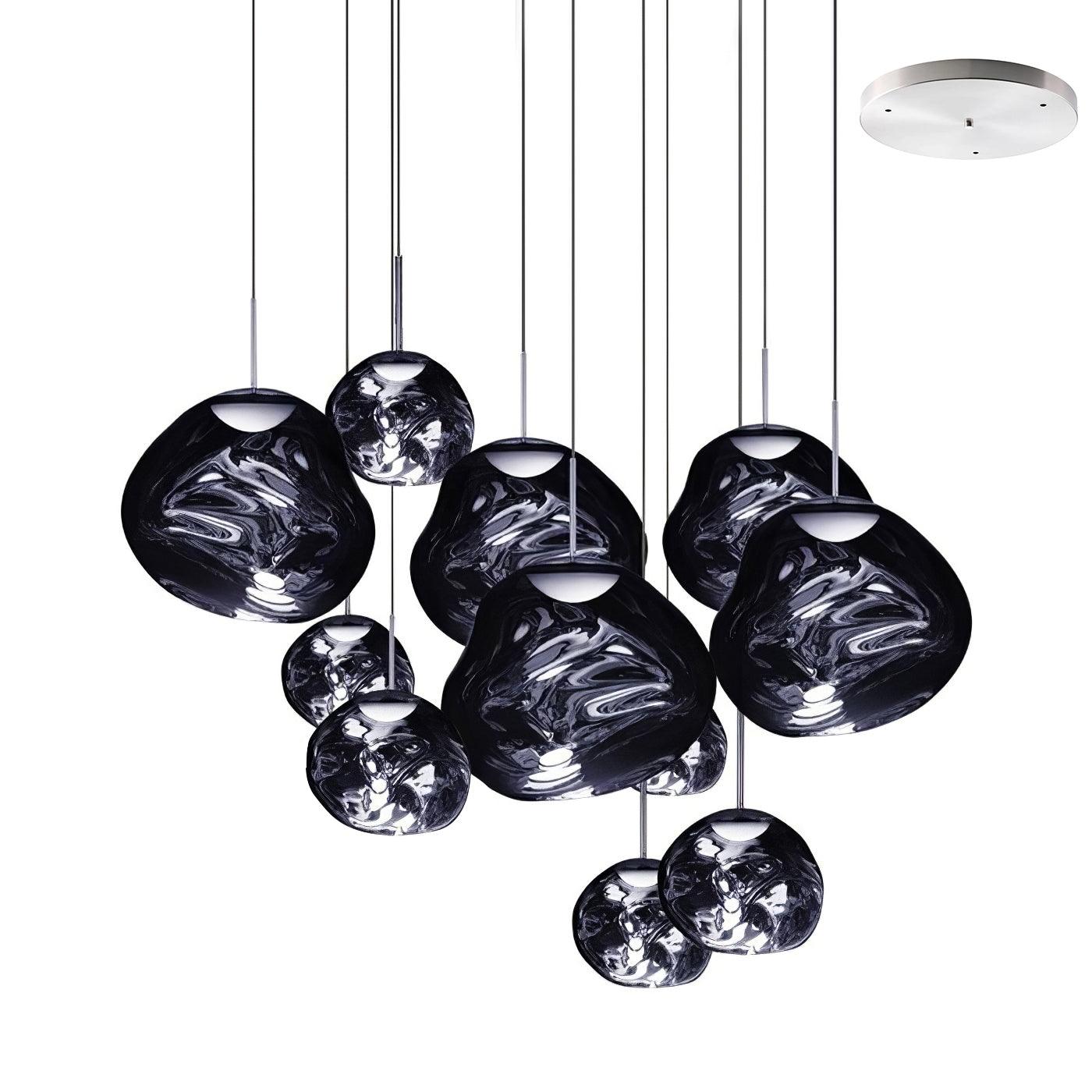 Solara Pendant Lamp Blown Glass Irregular Cluster Sculptural - Letslighting