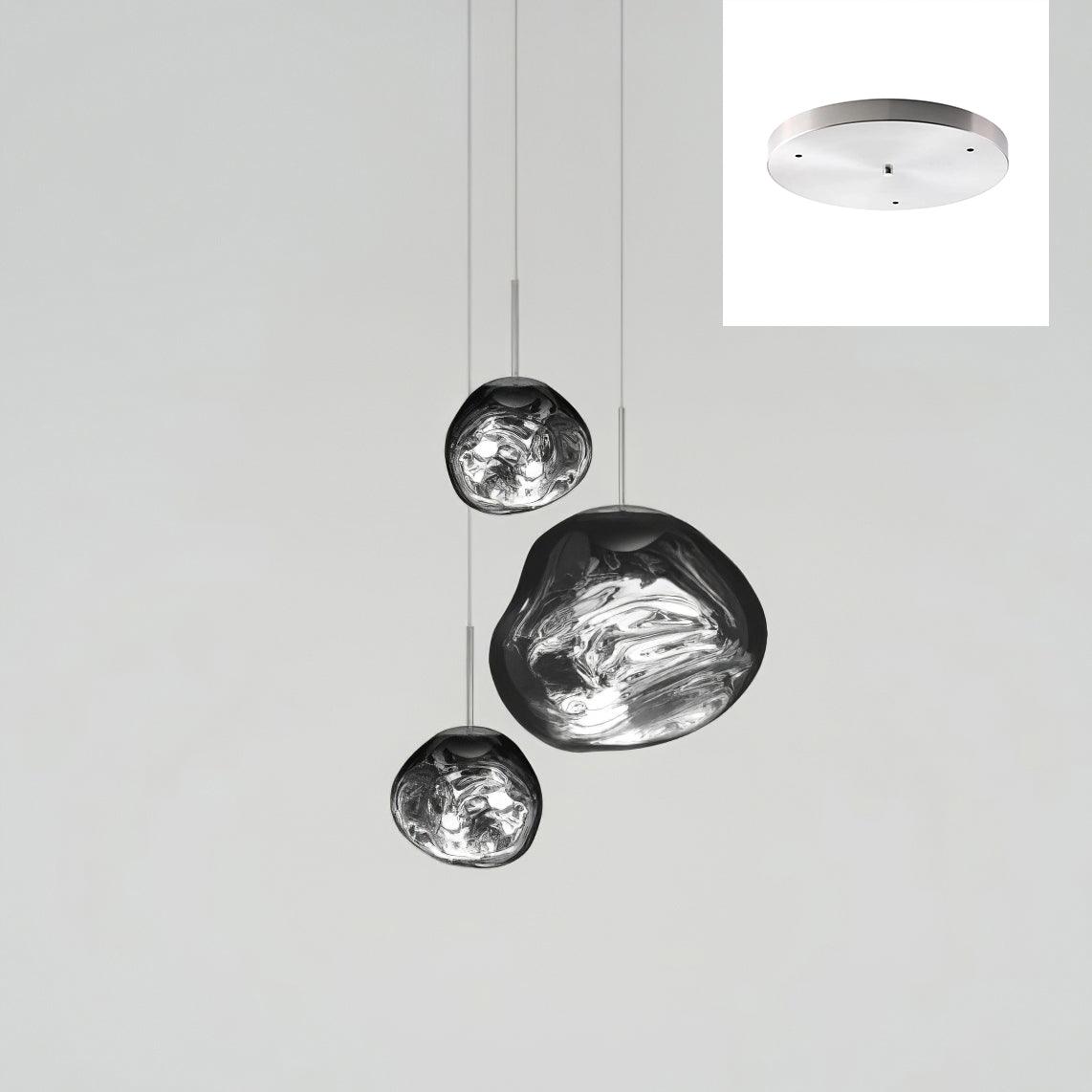 Solara Pendant Lamp Blown Glass Irregular Cluster Sculptural - Letslighting