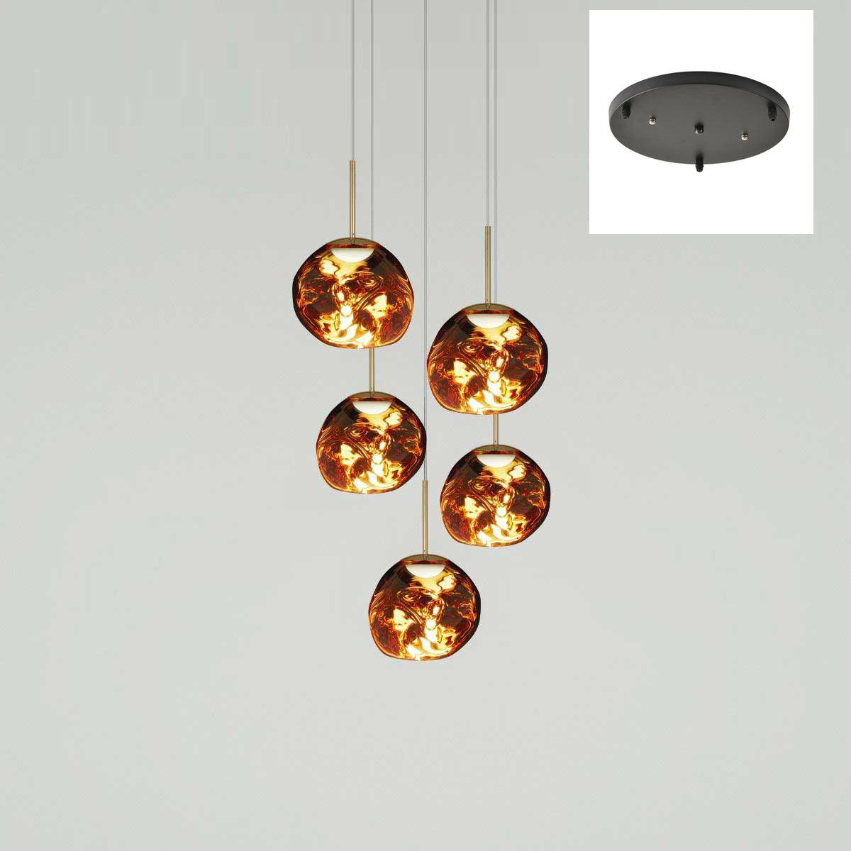 Solara Pendant Lamp Blown Glass Irregular Cluster Sculptural - Letslighting