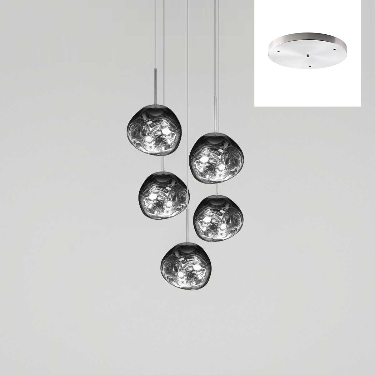Solara Pendant Lamp Blown Glass Irregular Cluster Sculptural - Letslighting