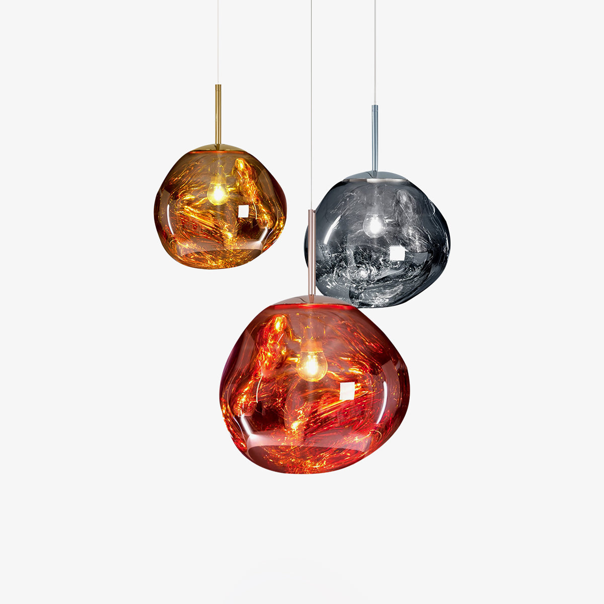 Solara Pendant Lamp Blown Glass Irregular Cluster Sculptural - Letslighting