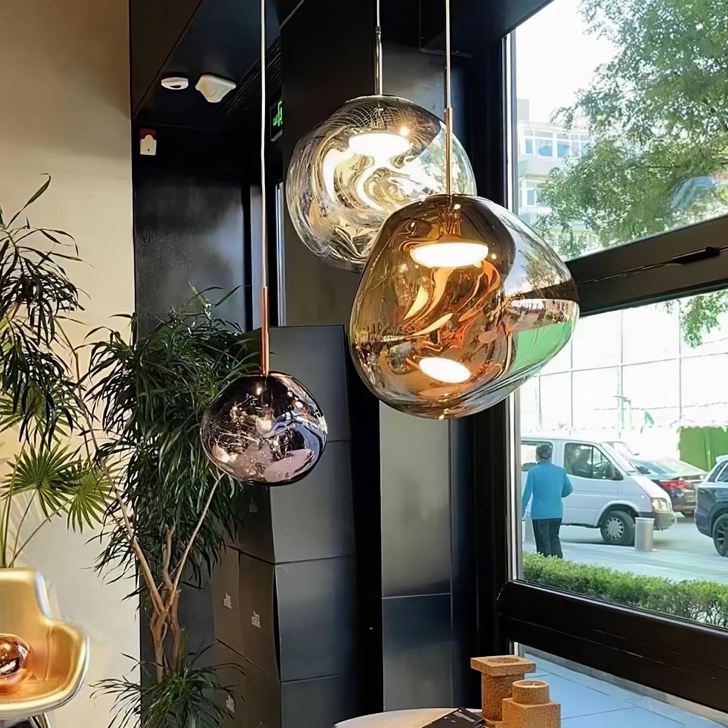 Solara Pendant Lamp Blown Glass Irregular Cluster Sculptural - Letslighting