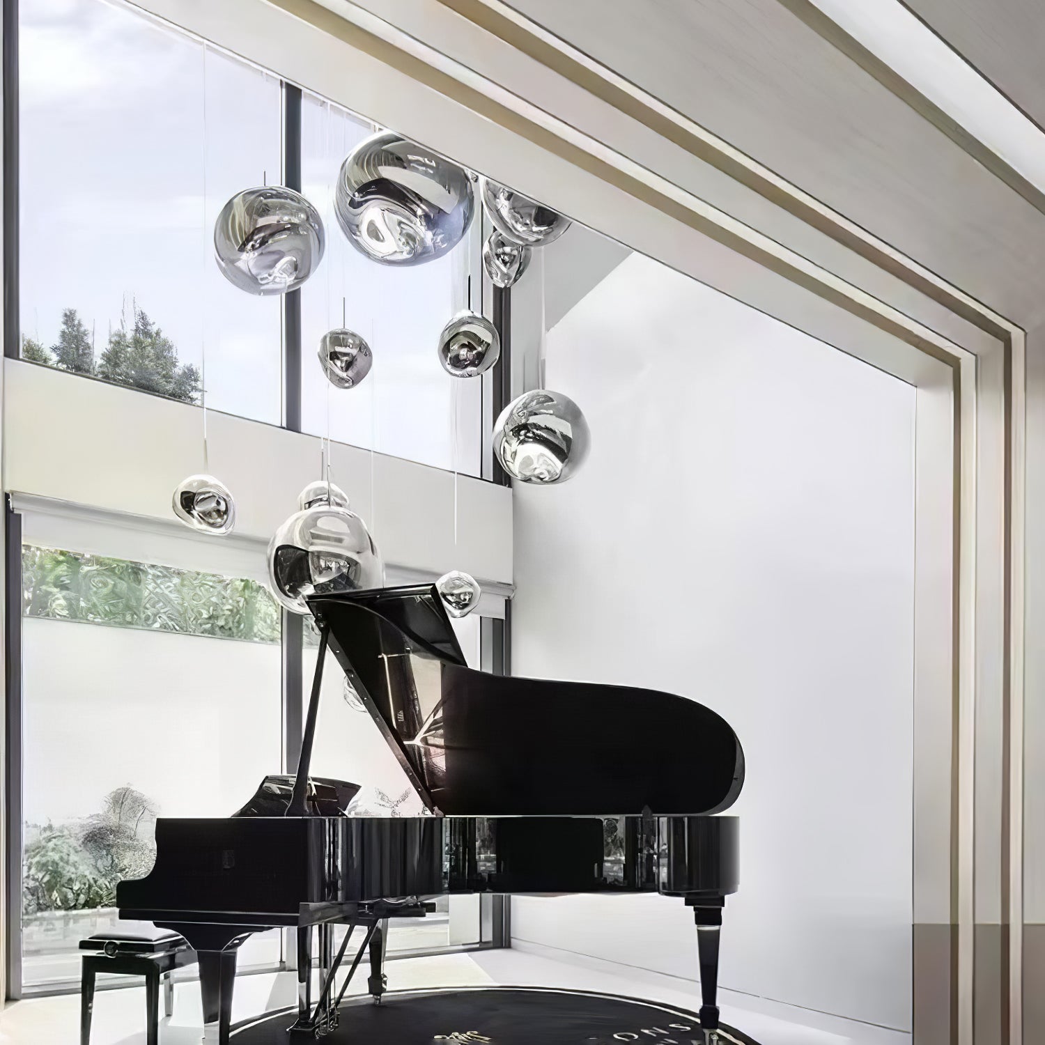 Solara Pendant Lamp Blown Glass Irregular Cluster Sculptural - Letslighting