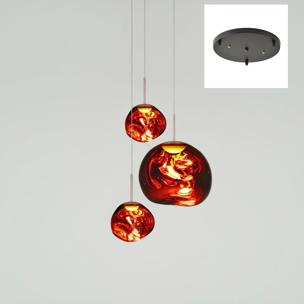 Solara Pendant Lamp Blown Glass Irregular Cluster Sculptural - Letslighting