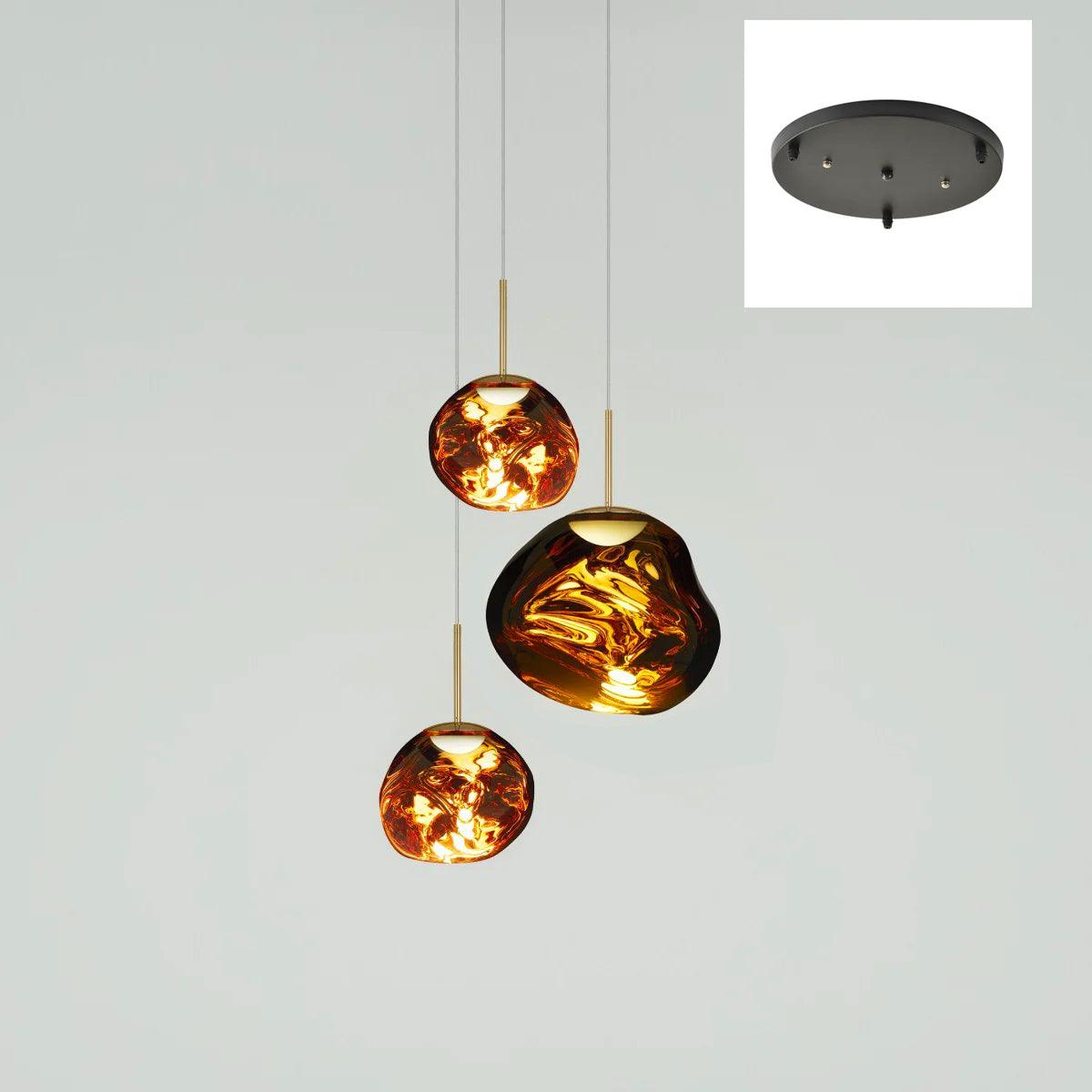Solara Pendant Lamp Blown Glass Irregular Cluster Sculptural - Letslighting