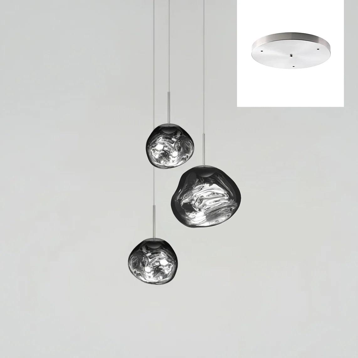 Solara Pendant Lamp Blown Glass Irregular Cluster Sculptural - Letslighting