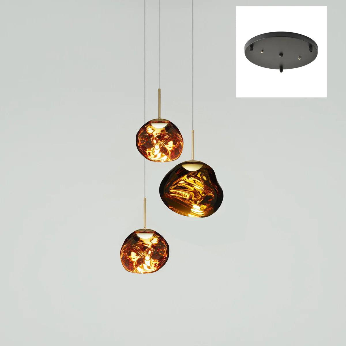 Solara Pendant Lamp Blown Glass Irregular Cluster Sculptural - Letslighting