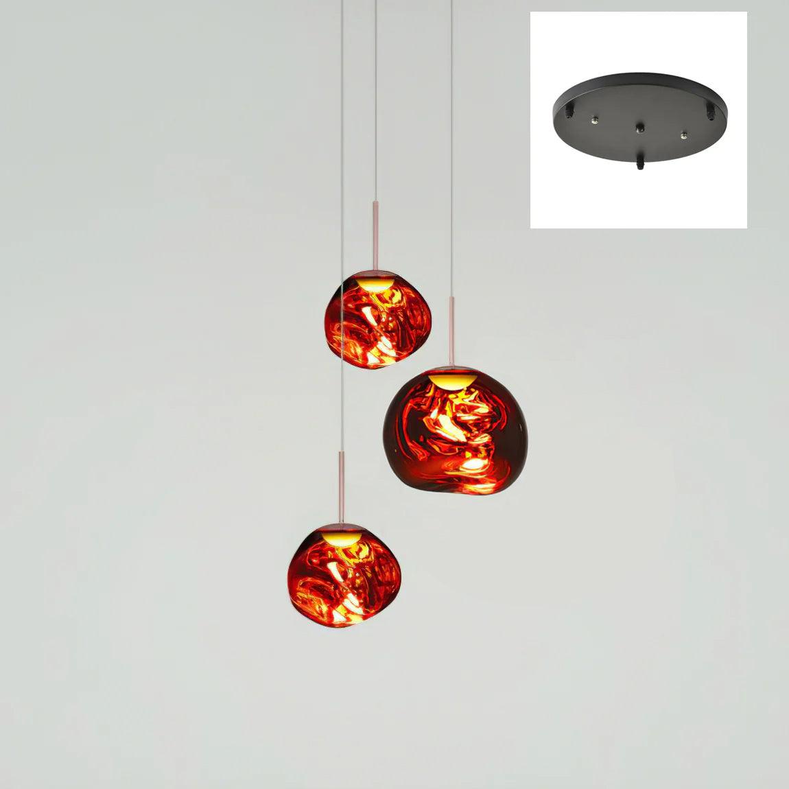 Solara Pendant Lamp Blown Glass Irregular Cluster Sculptural - Letslighting