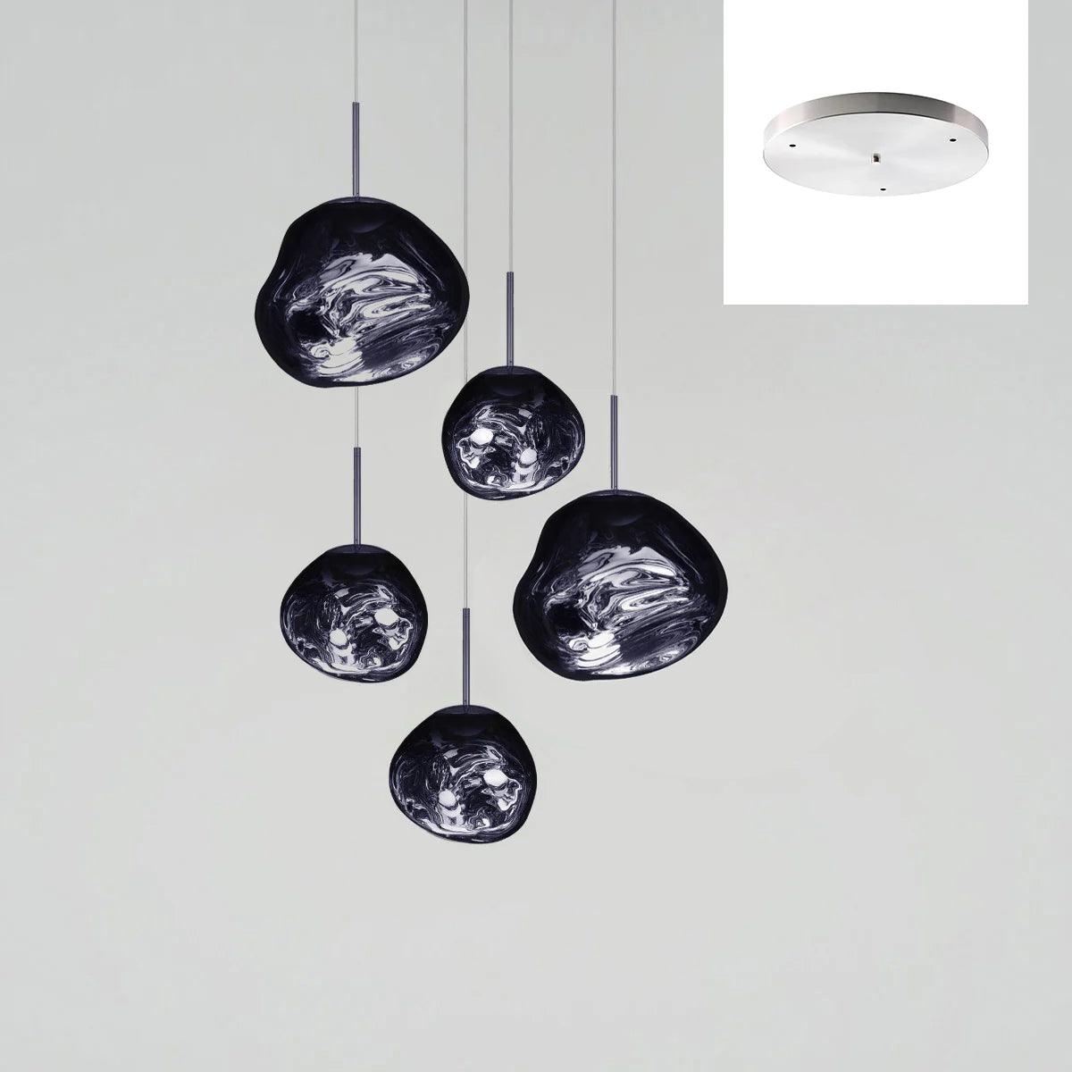 Solara Pendant Lamp Blown Glass Irregular Cluster Sculptural - Letslighting
