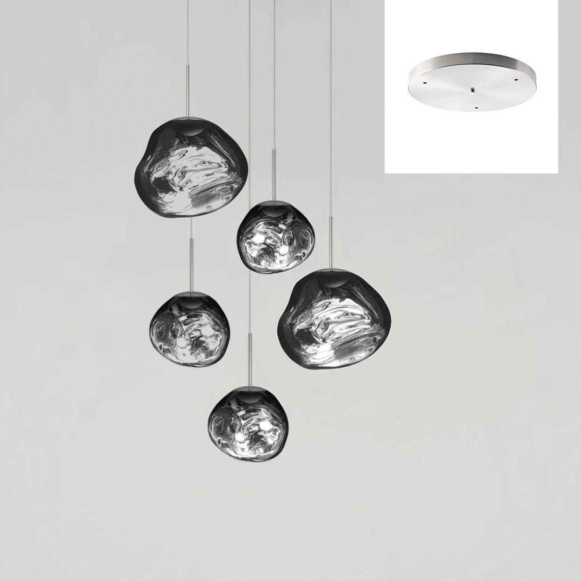 Solara Pendant Lamp Blown Glass Irregular Cluster Sculptural - Letslighting