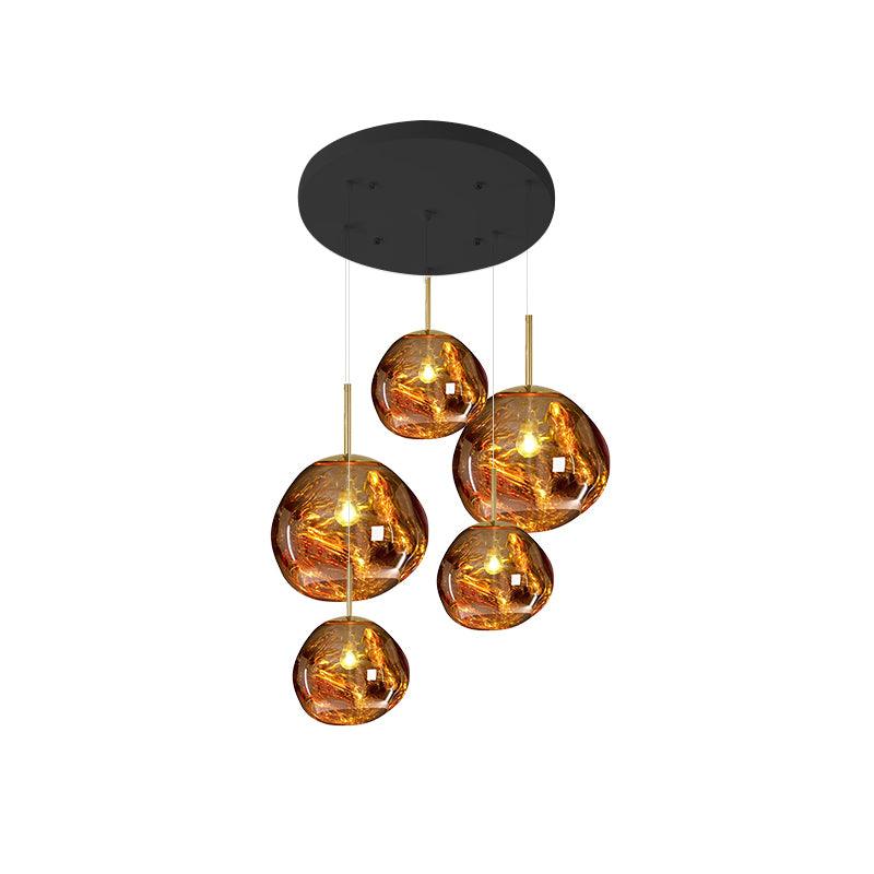 Solara Pendant Lamp Blown Glass Irregular Cluster Sculptural - Letslighting
