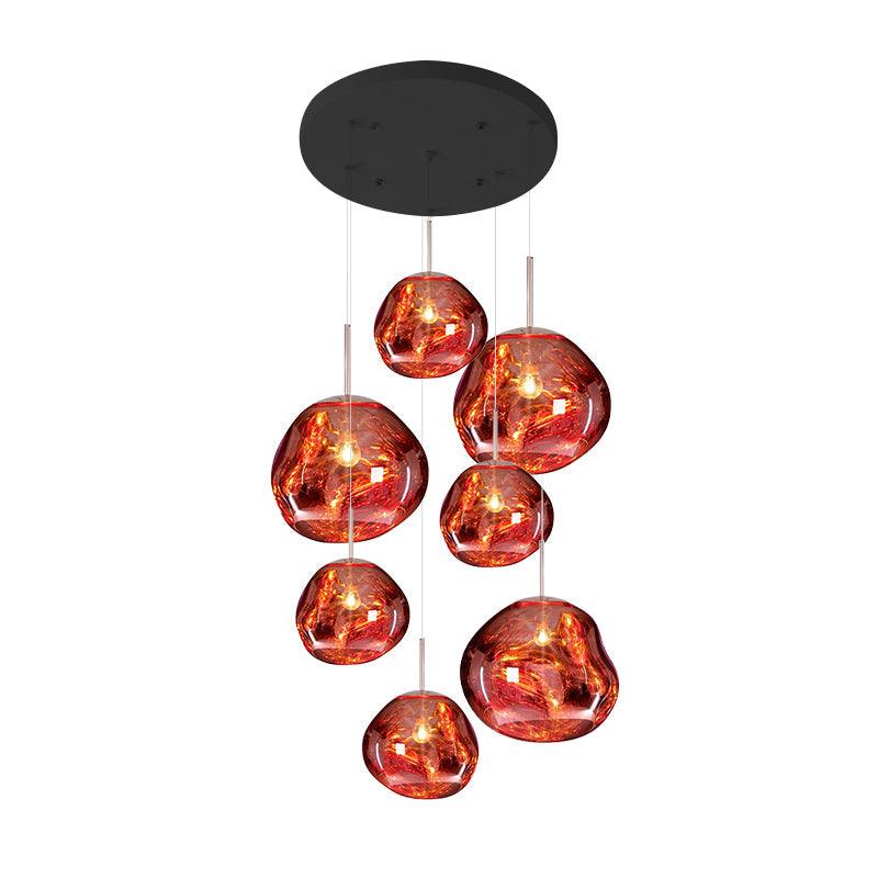 Solara Pendant Lamp Blown Glass Irregular Cluster Sculptural - Letslighting