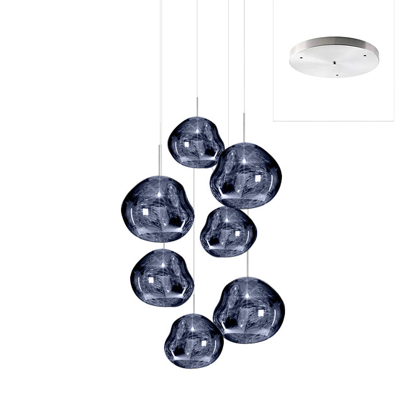 Solara Pendant Lamp Blown Glass Irregular Cluster Sculptural - Letslighting