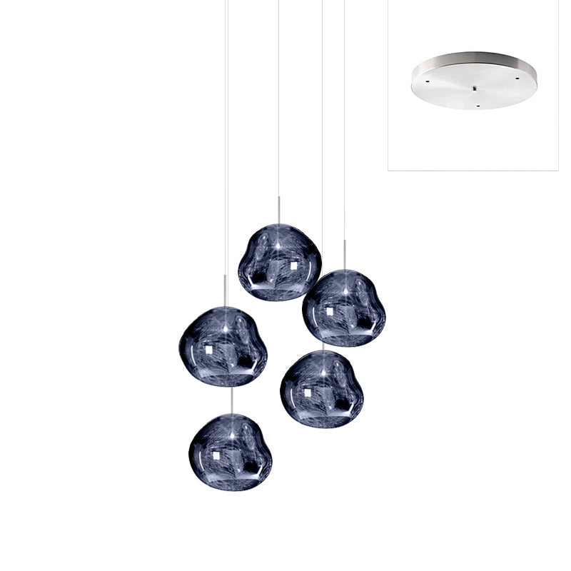 Solara Pendant Lamp Blown Glass Irregular Cluster Sculptural - Letslighting