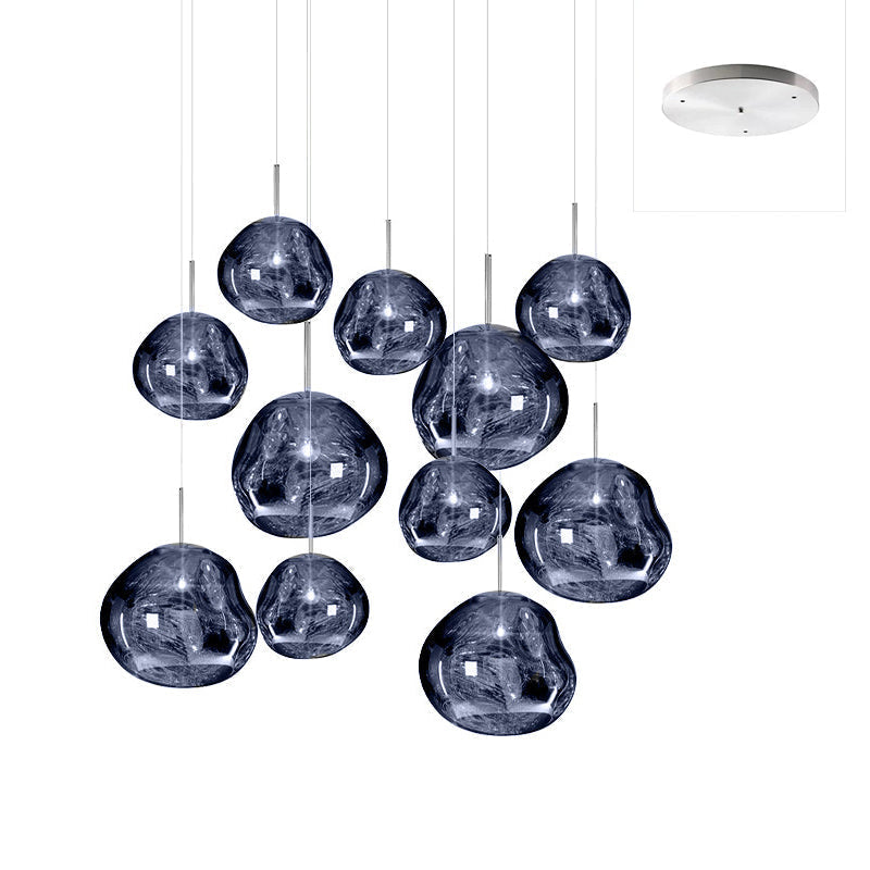 Solara Pendant Lamp Blown Glass Irregular Cluster Sculptural - Letslighting