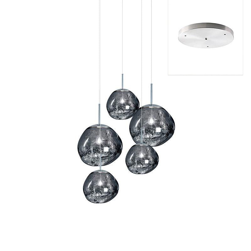 Solara Pendant Lamp Blown Glass Irregular Cluster Sculptural - Letslighting