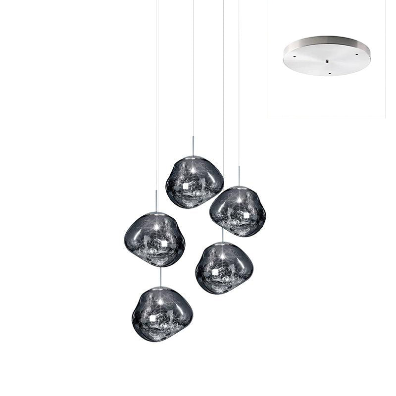 Solara Pendant Lamp Blown Glass Irregular Cluster Sculptural - Letslighting