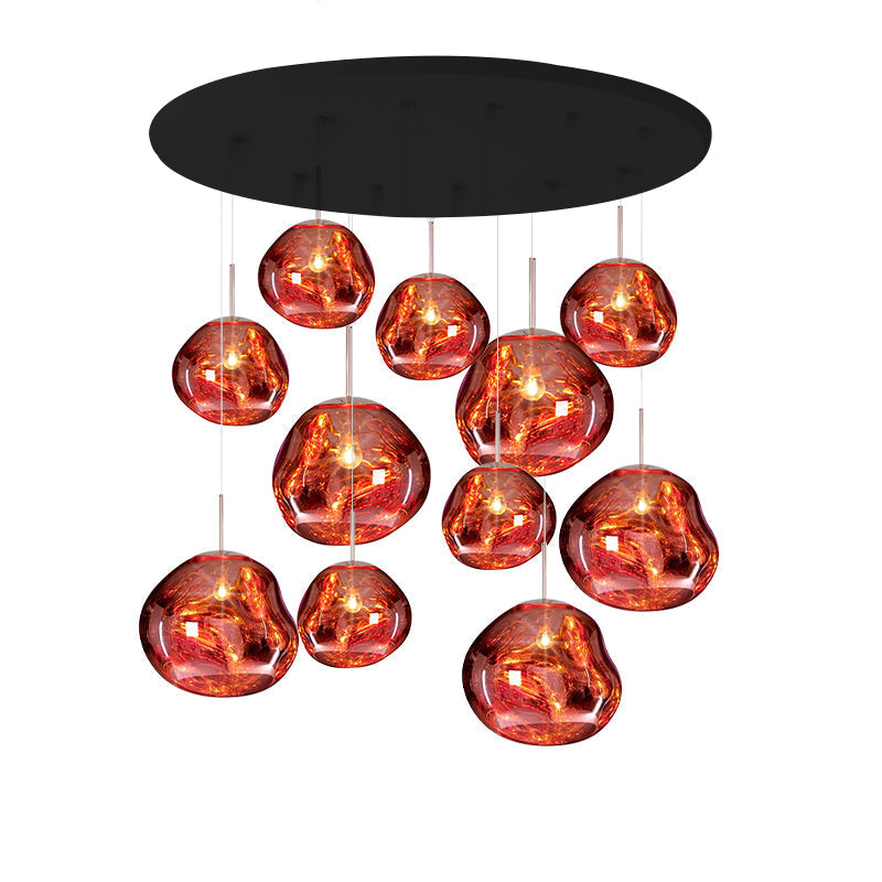 Solara Pendant Lamp Blown Glass Irregular Cluster Sculptural - Letslighting