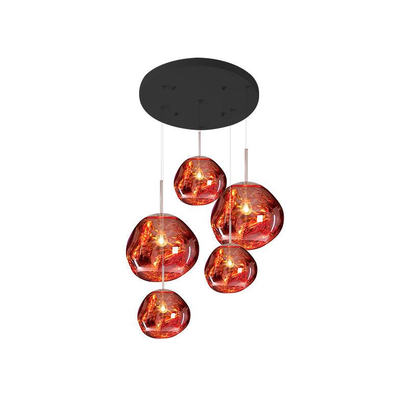 Solara Pendant Lamp Blown Glass Irregular Cluster Sculptural - Letslighting