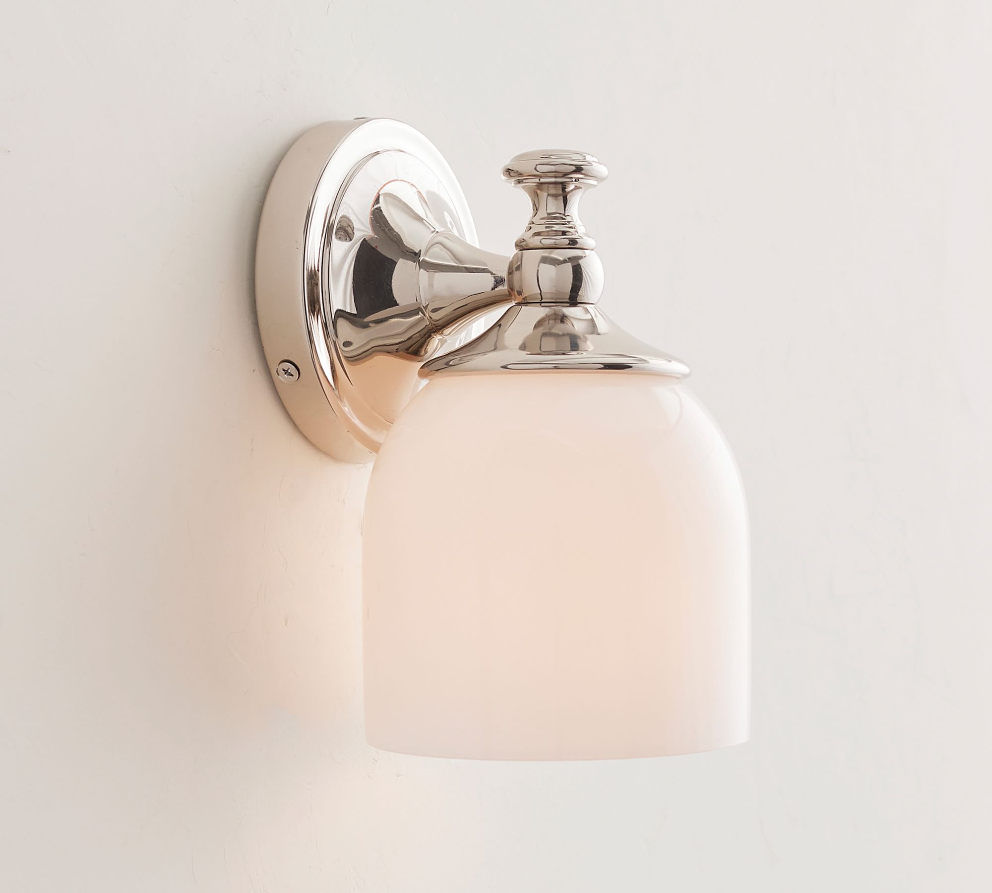 Lumen Kurze Arm Chrom-Glas-Wandleuchte-Letslighting