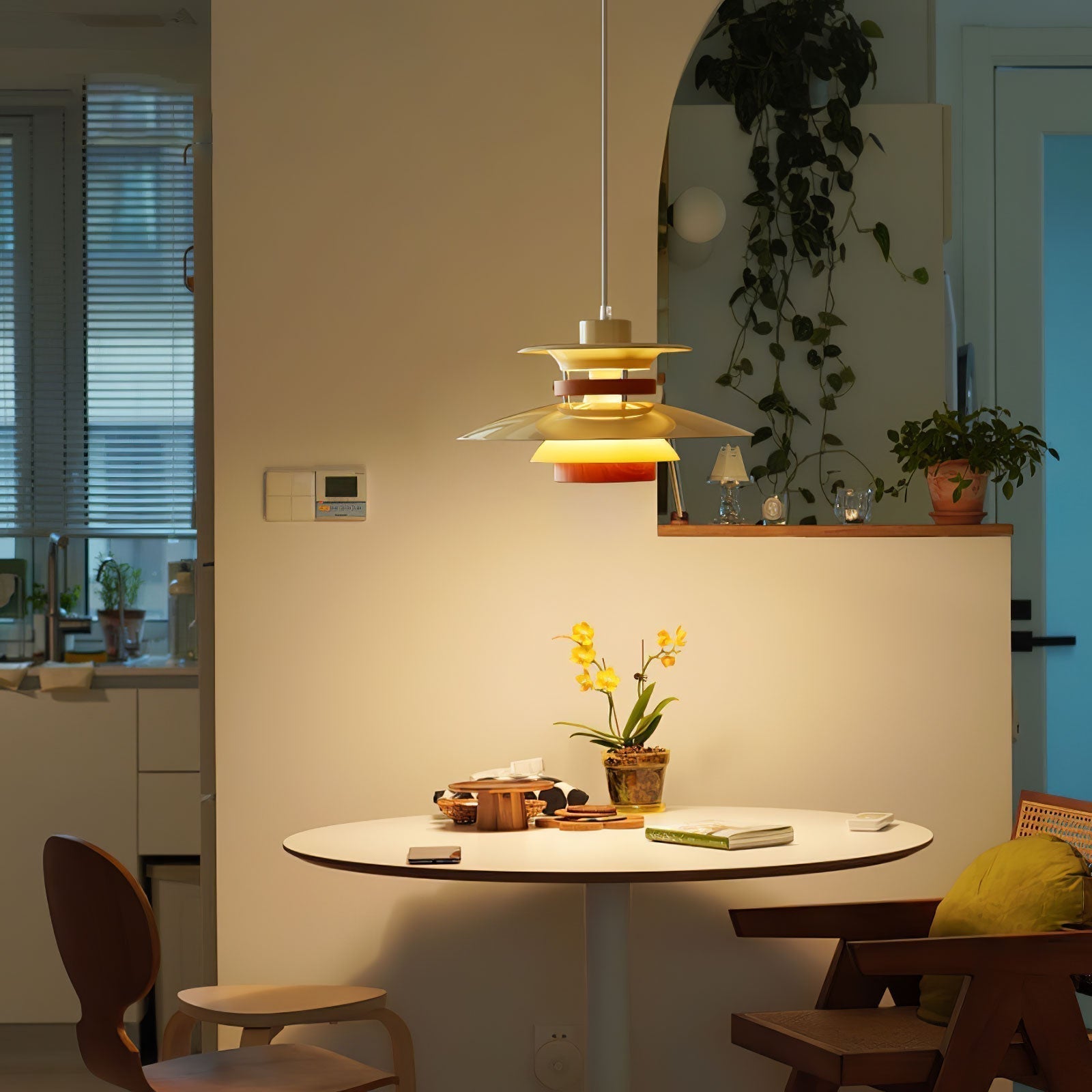 Nymera Pendelleuchte Holz Stahl-Letslighting