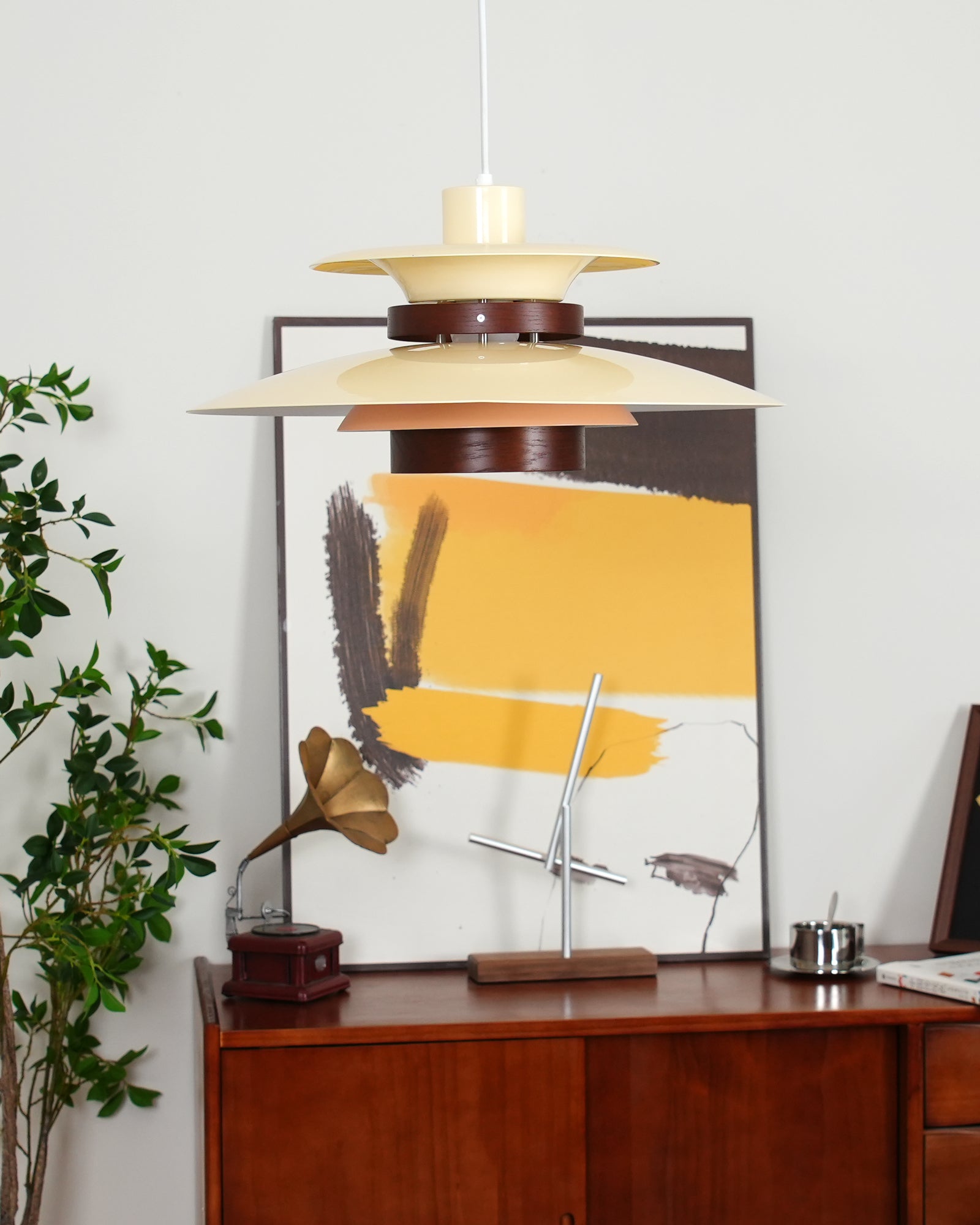 Nymera Pendelleuchte Holz Stahl-Letslighting