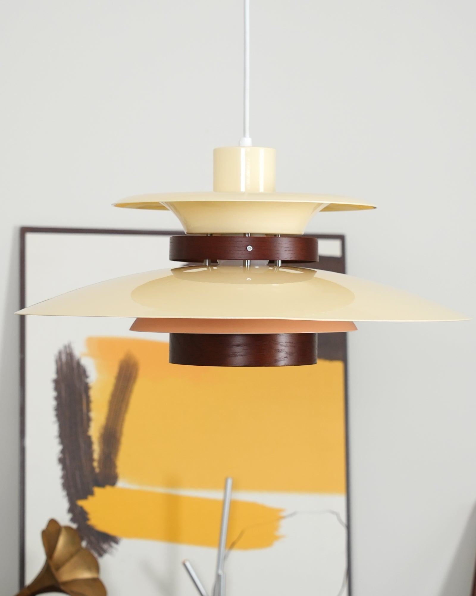 Nymera Pendelleuchte Holz Stahl-Letslighting