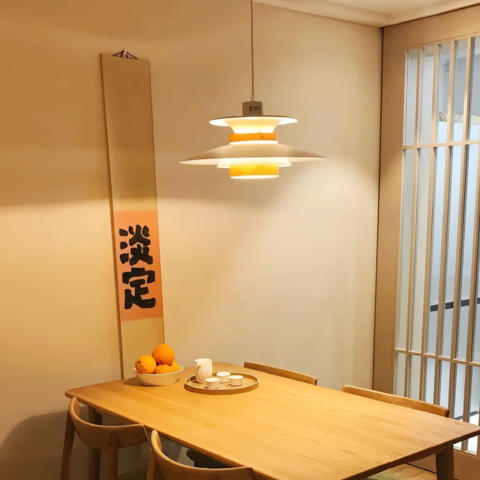 Nymera Pendelleuchte Holz Stahl-Letslighting