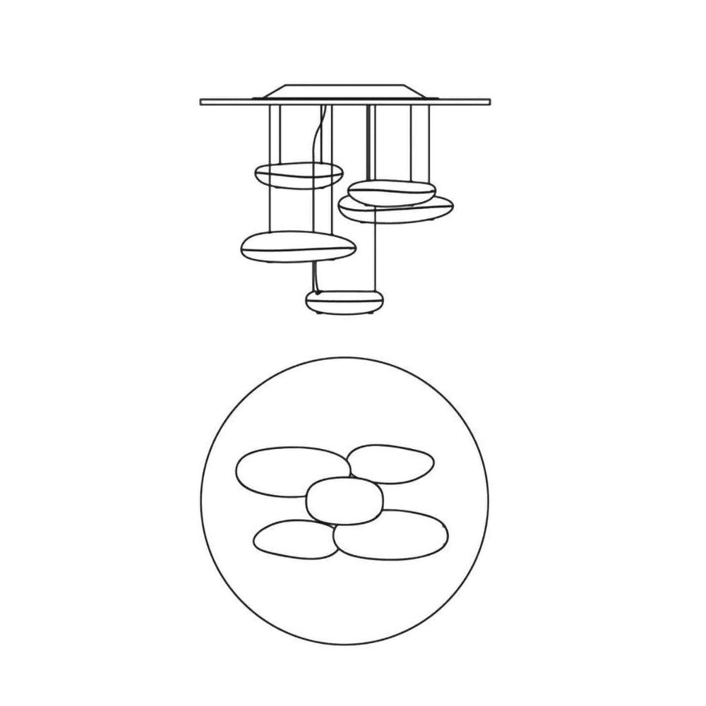 Lustra Kronleuchter Aluminium Skulptur-Letslighting