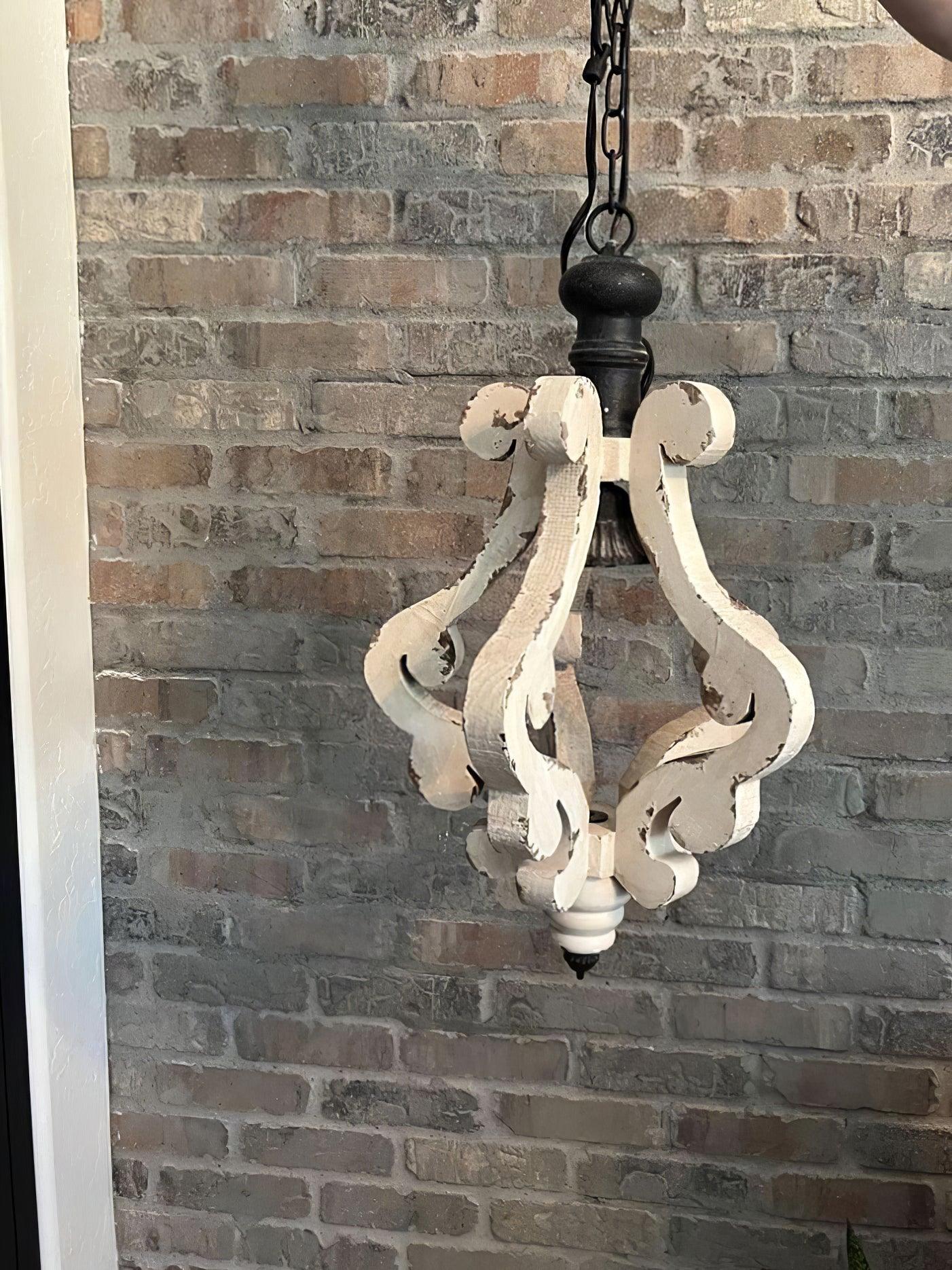 Omar Vintage Holz Pendelleuchte-Letslighting