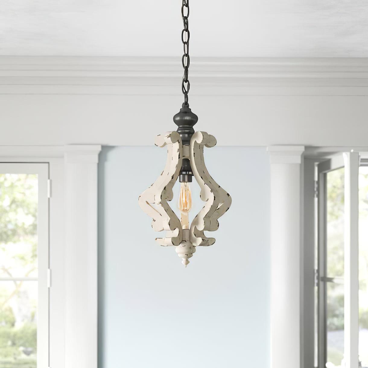 Omar Vintage Holz Pendelleuchte-Letslighting