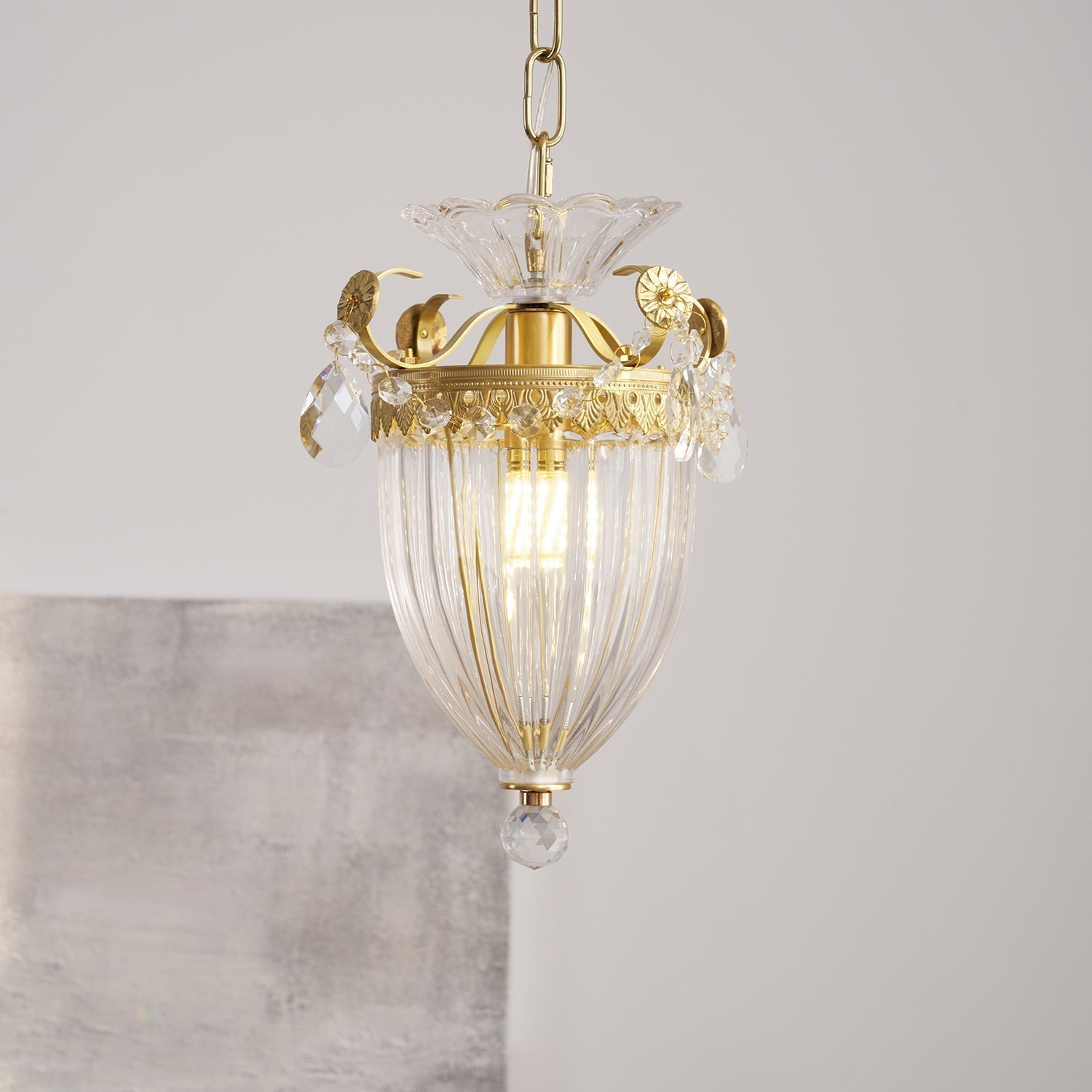 Pendelleuchte Vintage Glamour Kristalltropfen-Letslighting