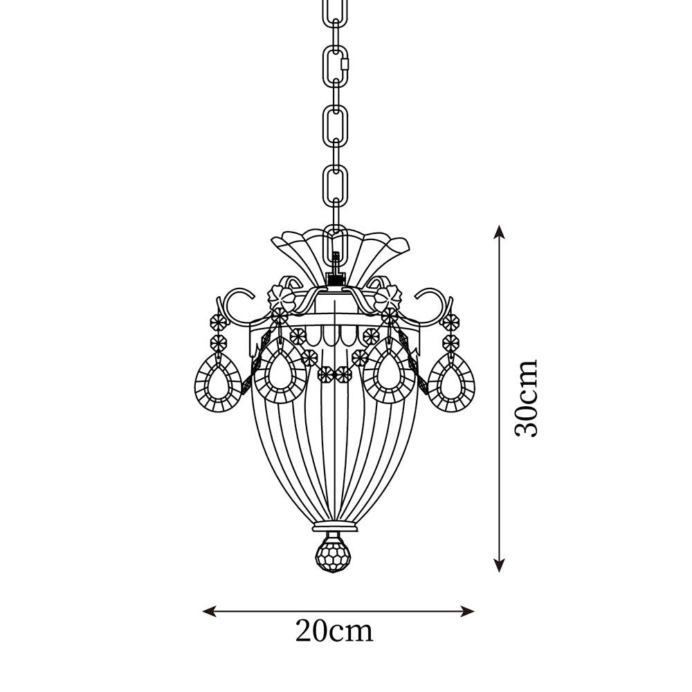 Pendelleuchte Vintage Glamour Kristalltropfen-Letslighting