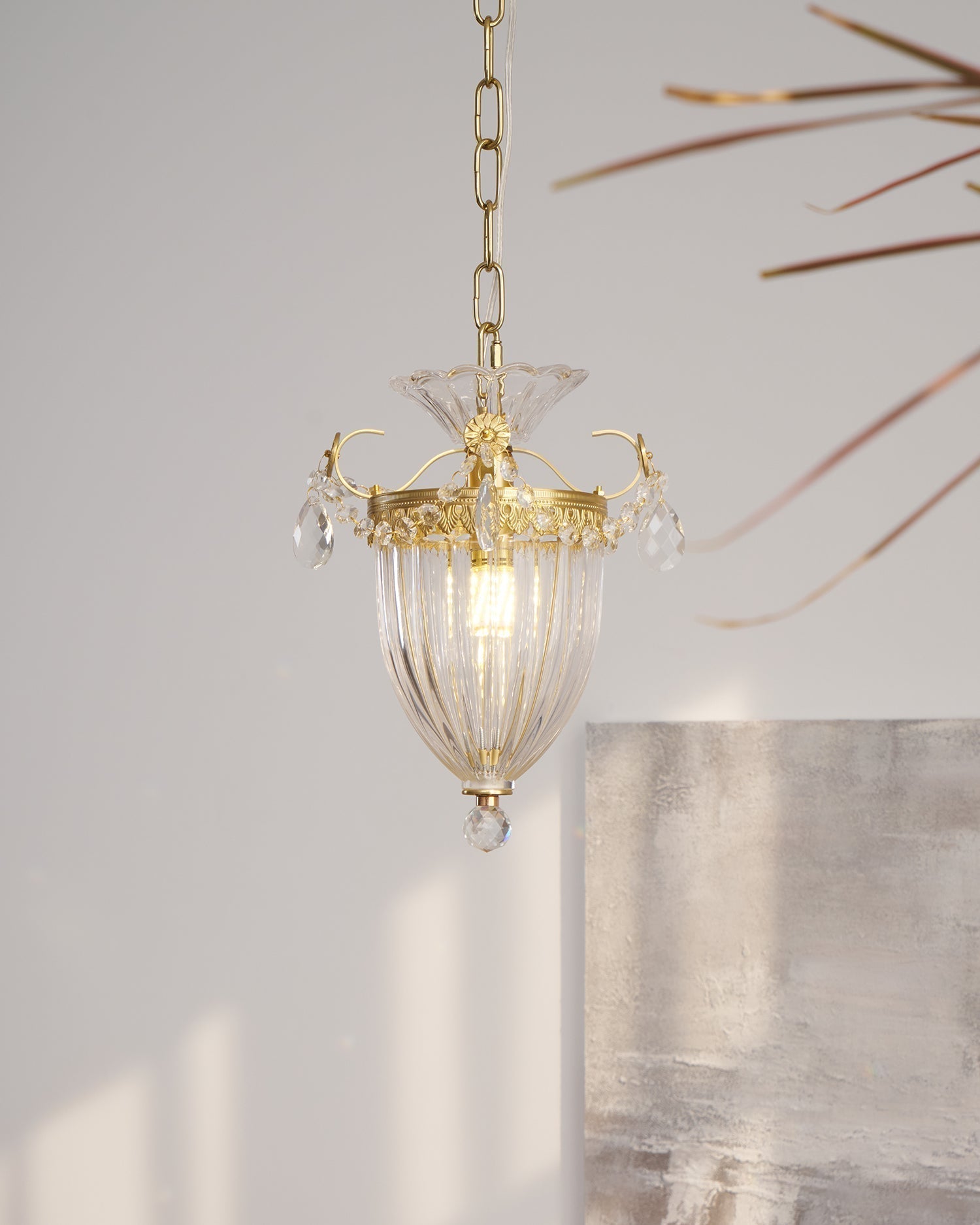 Pendelleuchte Vintage Glamour Kristalltropfen-Letslighting