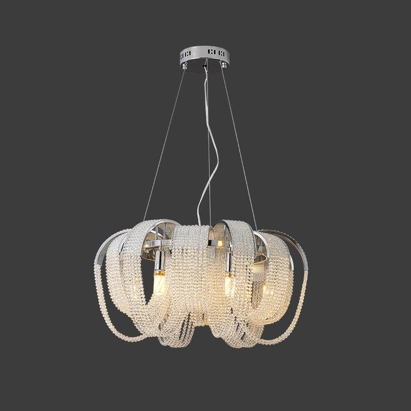 Lustra Kronleuchter Mesh Kristall Gold Wasserfunkeln-Letslighting