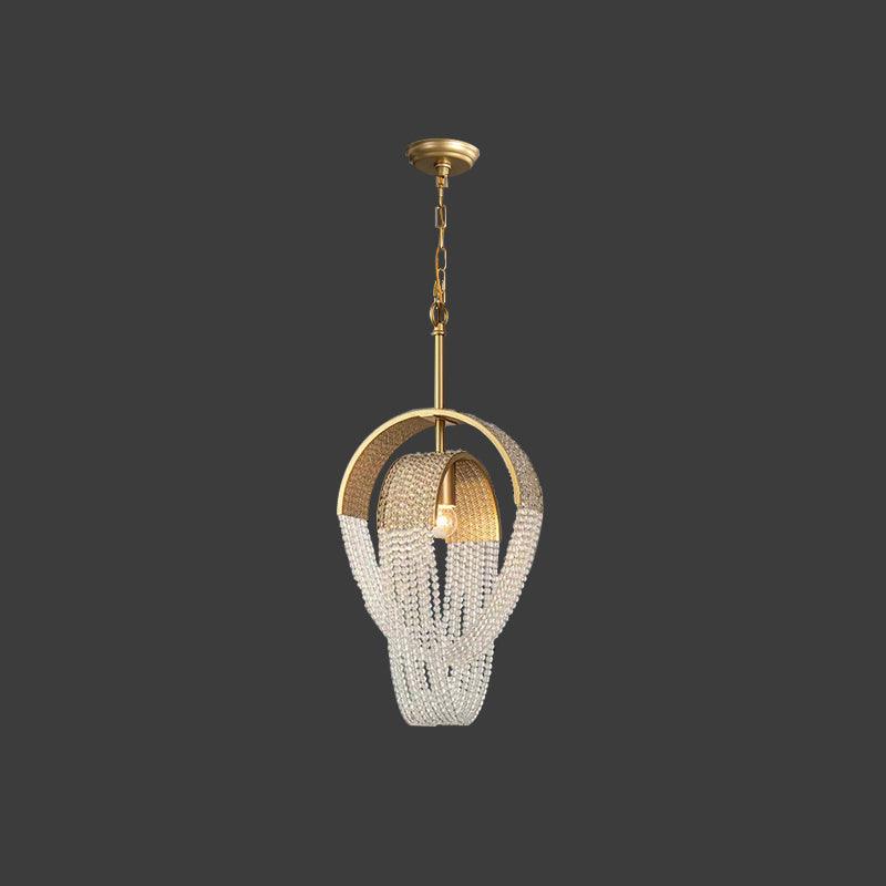 Lustra Kronleuchter Mesh Kristall Gold Wasserfunkeln-Letslighting